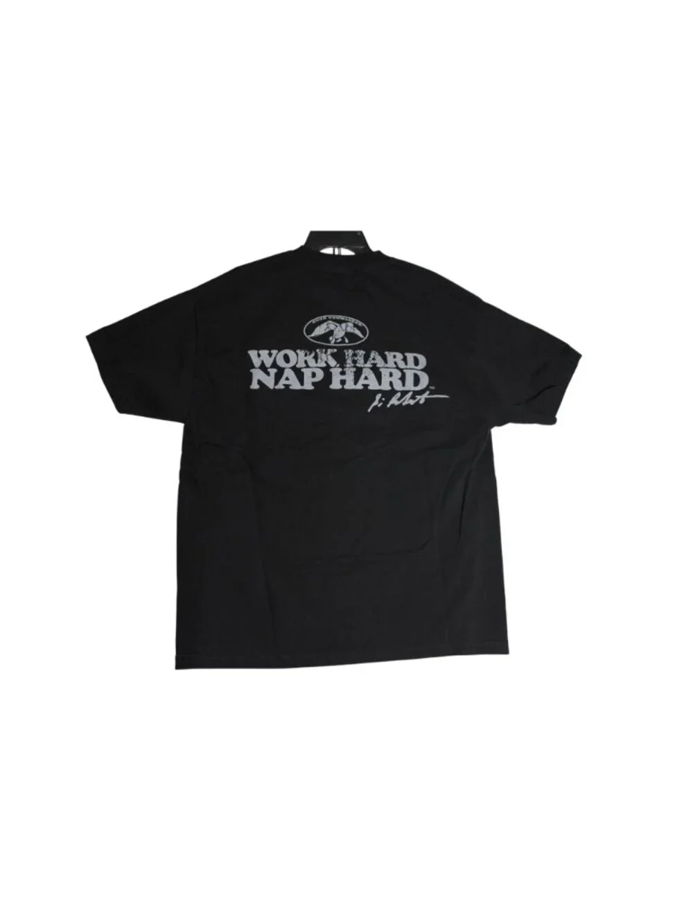 Uncle Si Duck Commander Work Hard Nap Hard Black Tee Shirt Men's XL